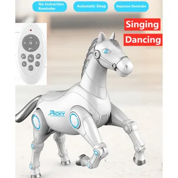Balso Nuotolinio Valdymo pultas RC Protingas Robotas Gyvūnų Arklys Protingas Mechaninė Arklys Su Šokių Ir Dainavimo RC Žaislai Berniukas Vaikams Dovanų