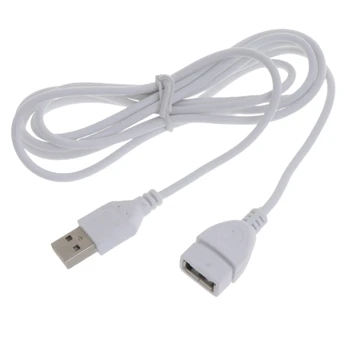 Baltas USB prailginimo Kabelis Extender Vadovauti Vyrų ir Moterų 1,5 M 5ft