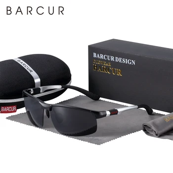 BARCUR Aliuminio Magnisium Sporto Poliarizuoti Akiniai nuo saulės Šviesos Svorio Vairavimo Glases Vyrai Moterys