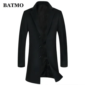 BATMO naują atvykimo žiemos aukštos kokybės vilnos ilgos tranšėjos paltai vyrams,vyriški vilnos atsitiktinis striukės,plius dydis M-8XL 8866