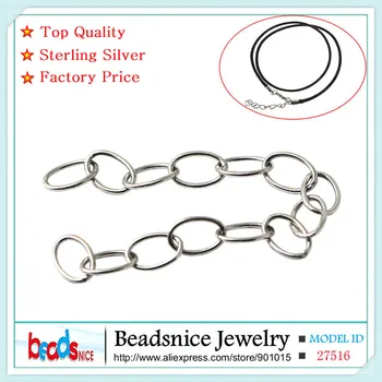 Beadsnice ID27516 grynas 925 sterling silver juvelyrika grandinės extender rankų darbo karoliai extender didmeninė gamykloje kaina