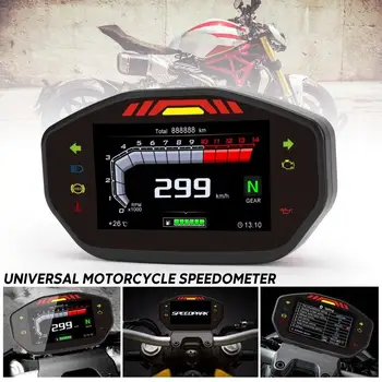 Bendro Motociklo LCD TFT Skaitmeninis Spidometras 14000RPM 6 Pavaros Apšvietimu Motociklo Ridos 2 4 Cilindrų lašas laivybos
