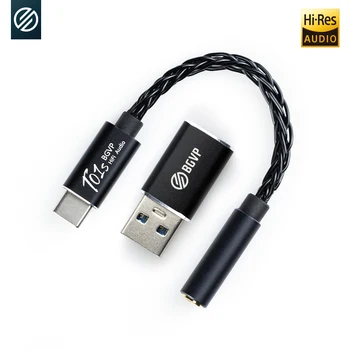 BGVP T01s ausinių Stiprintuvas su USB, C Tipo prie 3,5 mm Ausinių Lizdo, garso adapteris 32bit 384kHz Digital Dekoderis AUX Skaičiuoklė