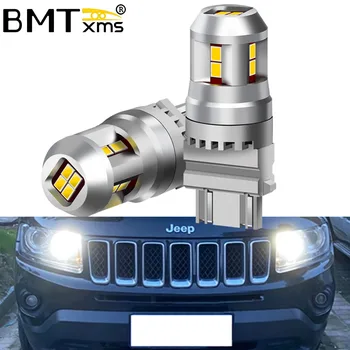 BMTxms 2vnt Canbus Lemputes 2011 m.-Iki Jeep Grand Cherokee T25 3157 3357 3457 Automobilio LED DRL Dienos Veikia Šviesos Auto Vairuotojo Lempa