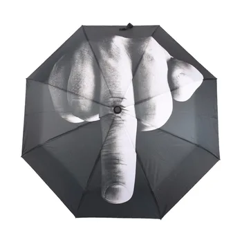 Creative Cool didžiuoju Pirštu Skėtis nuo Lietaus Moterų Skėtis vyrų Skėtis Poveikio skėtis 3 Kartus Vėjo Veidrodėliai Lietaus Skėčiai