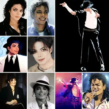 Dainininkė Diamond Tapybos Pop Žvaigždė Michael Jackson Kryželiu Visiškai Gręžimo Mozaikos Diamond Vertus Siuvinėjimo Rinkiniai Sienos Nuotrauka Dekoras
