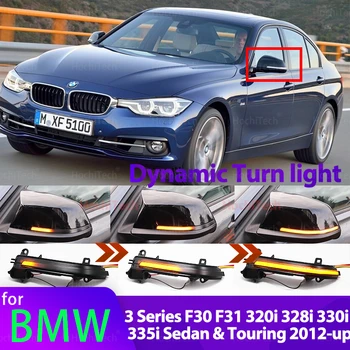 Dinaminis Pažymėkite Juoda LED Posūkio Signalo Lemputė Veidrodis Indikatorius, Indikatorių Šviesos BMW 3 Series F30 F31 320i 328i 330i 335i 2012-up