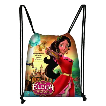 Disney Elena Avalor Princesė Spausdinti Raišteliu Maišelį Berniukai Mergaitės Saugojimo Krepšiai Paauglys, Laisvalaikio Kuprinės Vaikams Bookbag Dovana