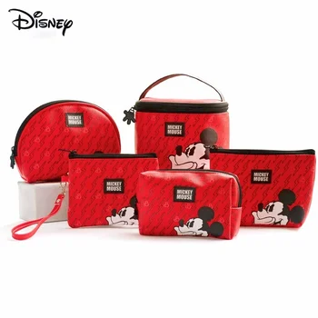 Disney Originalas Mickey Mouse Makiažas Maišelį Kosmetikos Laikymo Kūdikių Priežiūros Krepšys Kūrybos PVC Kosmetikos Krepšys Nustatyti Piniginės Rankinėje Mergaitėms Dovanų