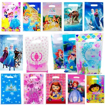 Disney Princesė Užšaldyti Plastiko Dovanų Maišelį Saldainių Maišelį Vaikas Mergina Šalies Prekių Animacinių Filmų Tema Gimtadienio Dekoracijos