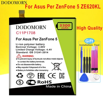 DODOMORN C11P1708 Nauja Baterija ASUS Zenfone 5 5Z ZE620KL Z01RD Lite 5Q ZC600KL X017D Telefono