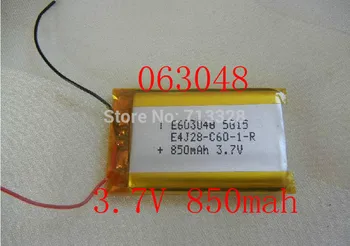 Dydis 063048 3.7 V 850mah Ličio polimerų Akumuliatorius su Apsaugos Valdybos MP4 MP5 PSP GPS Skaitmeninių Produktų Nemokamas Pristatymas