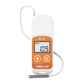 Elitech RC-5+ TE PDF USB Temperatūros Duomenų Kaupiklis Daugkartinio naudojimo Diktofonas 32000 Taškų Didelis Tikslumas (už Papildomą Išorės Jutiklis)