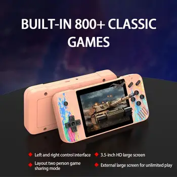 G3 Portable Nešiojamą Žaidimų Konsolę Retro Pastatytas 800 Žaidimai 3.5 colių HD, Didelis Ekranas, Ilgas Baterijos Gyvavimo Dviejų žaidėjų Žaidimas Dovanų