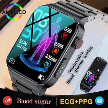 GEJIAN EKG+PPG Smart Watch Vyrų Sangao Lazeriu Sveikatos Širdies ritmas, Kraujo Spaudimas ir Fitneso Sporto Laikrodžiai IP68 Vandeniui Smartwatch
