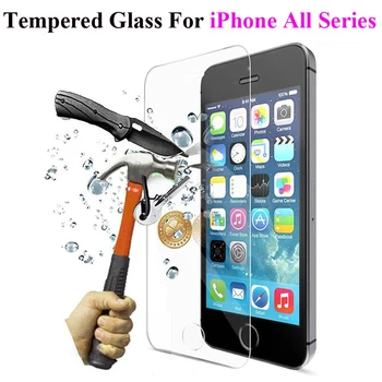 Grūdintas Stiklas Screen Protector, iPhone 13 12 11 Pro Max XR XS Max 5 5S 5 SE 6 6s 7 8 Plus X Grūdinto stiklo Apsauginė Plėvelė