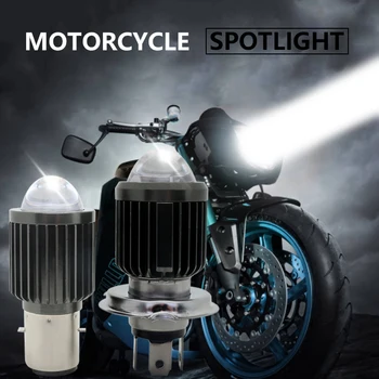 H4 Led Balta Geltona Motociklo priekinis žibintas LED BA20D LED Moto Lemputes Super Šviesus Motociklo Žibintas Motoroleris Priedai