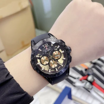 HANBORO naujo dizaino Vyrų laikrodžiai daugiafunkcinis šešių kontaktų Rinkimo VYRAS Kvarciniai laikrodžių prekės ženklo prabangių vyrų Laikrodis Mados montre homme