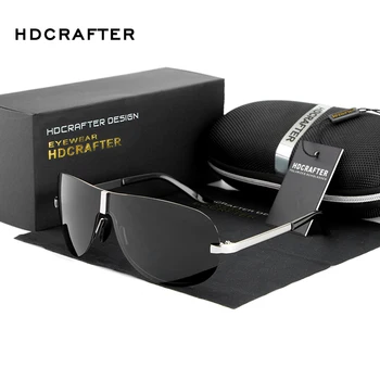 HDCRAFTER Prekės Dizaineris Akiniai nuo saulės Vyrams 2018 Poliarizuota Vairavimo Saulės Akiniai Vyrų Priedai Kietas oculos de sol masculino