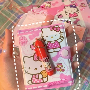 Hello Kitty Raštinės reikmenys Notepad Mini Mielas Nemokamai Pen Dienoraštis Studentų Nešiojamas Leidinys Knygos estuches escolares dovana mergaitėms
