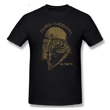 Hip-Hop Street Žmogus, Juoda T-shirt Sabbathe Roko Grupė Trumpas Rankovės Marškinėliai JAV Kelionių 78 Suaugusiųjų Didžiosios Medvilnės O Neck T Shirt
