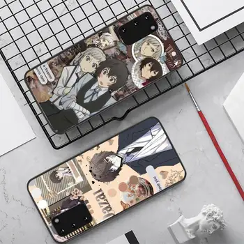 Japonijos Anime Bungou Benamių Šunų Dazai Osamu Telefono dėklas Samsung S20 lite S21 S10 S9 plus Redmi Note8 9pro už 