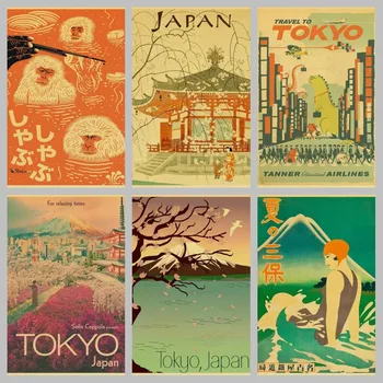 Japonijos Tokijo kelionės plakato meno tapybos derliaus canvas print print kambario dekoracija dovanos