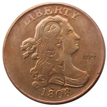 JAV 1808 CWC Puoštas Krūtinė Pusė Centų Vario Kopijuoti Papuošti Monetos