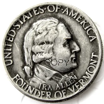 JAV 1927 Verment Atminimo Pusė Doleris Sidabro Padengtą Kopijuoti Monetos
