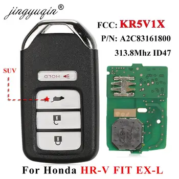 jingyuqin Smart Nuotolinio SUV Automobilio Raktas 313.8 Mhz Honda HR-V TINKA EX-L 2016-2018 CRV 2015-2016 ID47 Chip KR5V1X 314MHz FSK 4BTN FOB