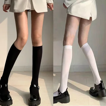 JK-Ultra plonas Nailono Ilgai Kojinės Kojinės Skaidrus Japonų Stiliaus aukštakulniais Kojinės Moterims Girls Lolita Kelio Aukštos Kojinės