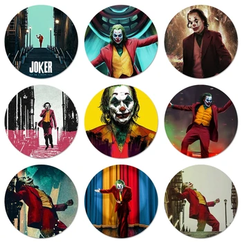 Joker filmą 2019 Piktogramos Smeigtukai Ženklelis Apdailos Sagės Metalo Emblemos Kuprinė Apdaila