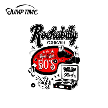 JumpTime 13 x8.8cm 1950 Kojinių Hop Šokių Grupė, Rockabilly Muzikos, Rock and Roll Rokeriai Šeštojo Langą Lipdukai Automobilio Dekoro Lipduko JDM