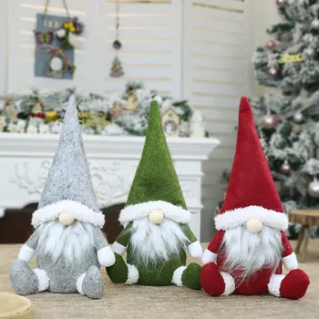 Kalėdų Dekoro Rankų Darbo Audinys Santa Lėlės Gimtadienio, Kalėdų Eglutė Pateikti Namų Nykštukas Elf Papuošalai Kalėdų Santa