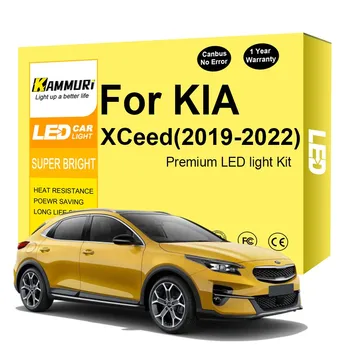 KAMMUIR 12Pcs LED Interjero Šviesos Canbus Už KIA XCeed 2019 2020 2021 2022 Transporto Žemėlapį Dome Skaityti Kamieno Priedai Lemputės Rinkinys
