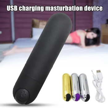 Karšto 10 Greičio USB Įkrovimo G Spot Massager Mini Kulkos Vibratorius Stiprios Vibracijos Moterims Vibratorius