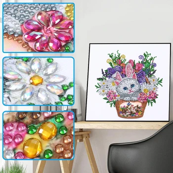 Katė Gėlių Krepšelis, Specialios Formos Gręžimo 5D Diamond Siuvinėjimo Diamond Mozaikos Apvalus Deimantas Tapybos Kryželiu Rinkiniai Dovanų