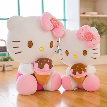 Kawaii Sanrio Pliušiniai Žaislai Hello Kitty Pyragas Anime Ir Animacinių Filmų Vaizdo Mielas Pliušinis Lėlės Kawaii Kambario Dekoro Kimštiniai Žaislai, Mergina Gimtadienio Dovana