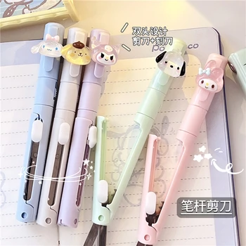 Kawaii Sanrio Priedai, Hello Kitty, My Melody Mielas Lankstymo Pen Žirklės Studentų Popieriaus Pjaustymas Griovimo Express Naudingumas Peilis