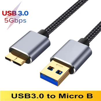 Kietasis Diskas Išorinis Kabelis USB Micro B Kabelį HDD Kabelis, Mikro Duomenų Kabelis SSD Sata Kabelis Samsung 