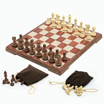 Klasikinės Tarptautinės Šachmatų Šaškių Lankstymo Magnetinio Aukštos kokybės medienos DPK grūdų Valdybos Šachmatų Žaidimas, anglų versija