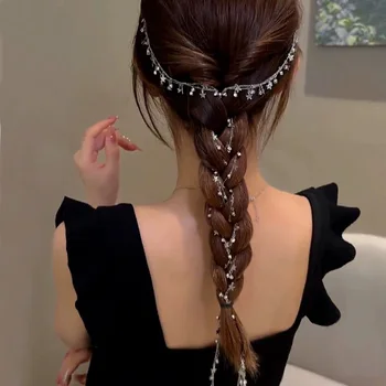 Korėjos Mados Star, Žavesio Plaukų Clips Moterų, Mergaičių Nuotaka Vestuves Plaukų Juostos Tiara Vinjetė Bohomia Arabų Žiburių Jewelr