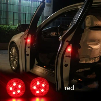 LED Automobilių Durų Atidarymo Saugos Įspėjimas Anti-susidūrimo Žibintai Magnetinės Indukcijos Strobe Flash Vandeniui Susidūrimo Lempos Priedai
