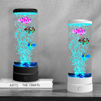 led žuvų lemputė lempos RGB7 spalvų apšvietimas atmosfera stalo lempa vaikų dovanų naktį lempa, kūrybos dovana, akių apsauga lempos