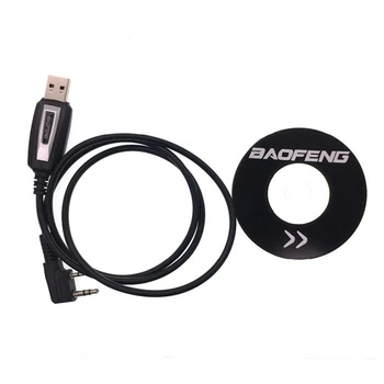 Lengvas USB Programavimo Kabelis BAOFENG UV5R/888s Walkie Talkie Kabelis su Vairuotoju Firmware Vielos