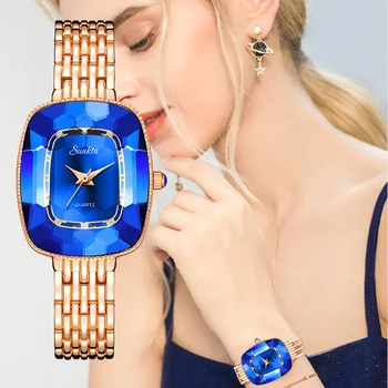 LIGE Prekės ženklo Žiūrėti Viršuje, Prabangūs Krištolo Moterų Laikrodžiai Vandeniui Lady Žiūrėti Kvarcinis Laikrodis Apyrankė Mados Laikrodis Reloj Mujer+Box