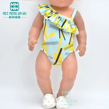 Lėlės Drabužių mados stebėjimo maudymosi kostiumėlį, blizgučiais sijonas 43 cm, žaislas naujas gimė lėlė baby 18 Colių Amerikos lėlės