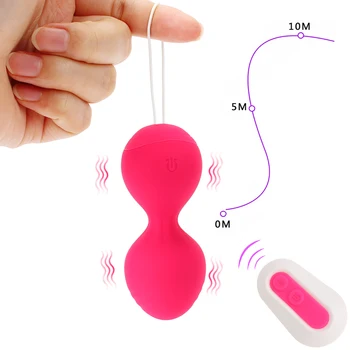 Makšties Mankšta Makšties Rutulinis Vibratorius Sekso Žaislas, skirtas Moterų Klitorį Stimuliuoja 10 Vibravimo Režimai Kiaušinių G Spot Massager