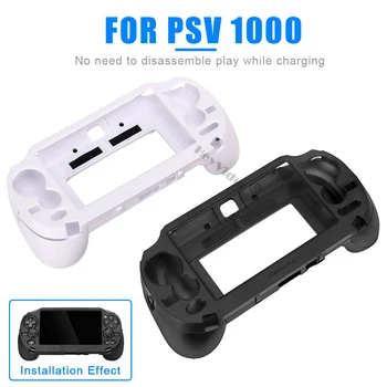 Matinis Dirbti Sunku Apsaugos Atveju rankenos Stovėti Gamepad Sony PS Vita PSV1000 Joypad Stovėti Atveju su L2 R2 Sukelti Mygtuką