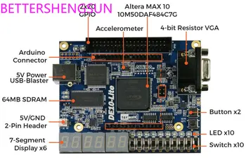Max 10 FPGA Plėtros Taryba DE10-Lite Įterptųjų Mokymosi Pagrindinė Plokštė